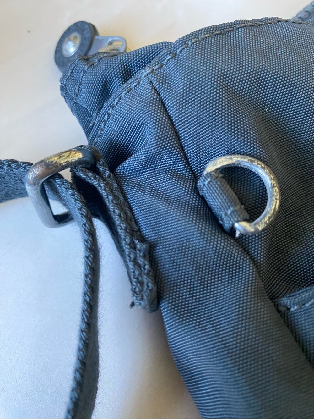 Kipling Angie Nylon Crossbody bag Blue gray Roomy lightweight - Picture 10 of 10